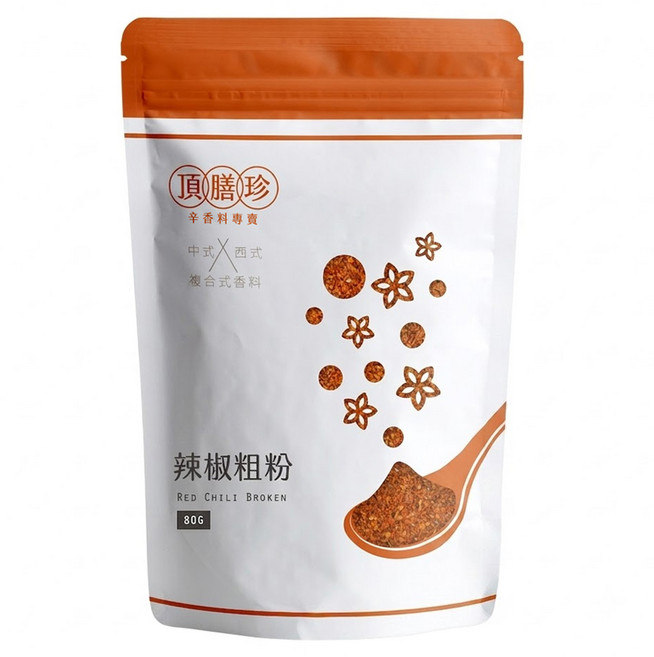 頂膳珍 辣椒粗粉, 1包, 80g