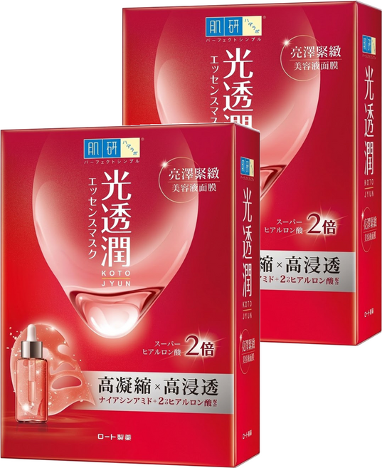 HADALABO 肌研 台灣公司貨 光透潤亮澤緊緻面膜 25ml, 6片, 2盒