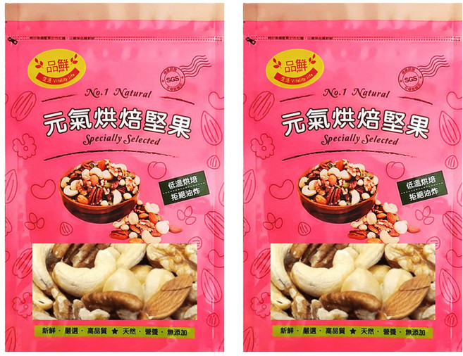 品鮮生活 綜合堅果 大顆五寶, 600g, 2包