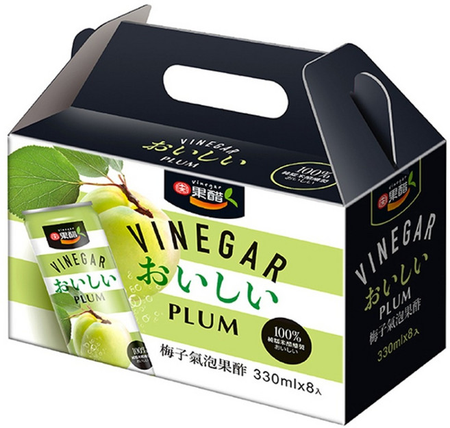 十全 氣泡果酢 梅子, 330ml, 8瓶