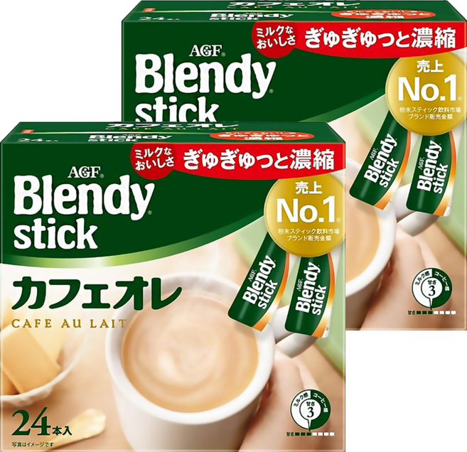 AGF Blendy 經典咖啡歐蕾風味即溶飲品, 8.2g, 24條, 2盒