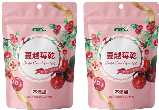 統一生機 蔓越莓乾, 2包, 100g