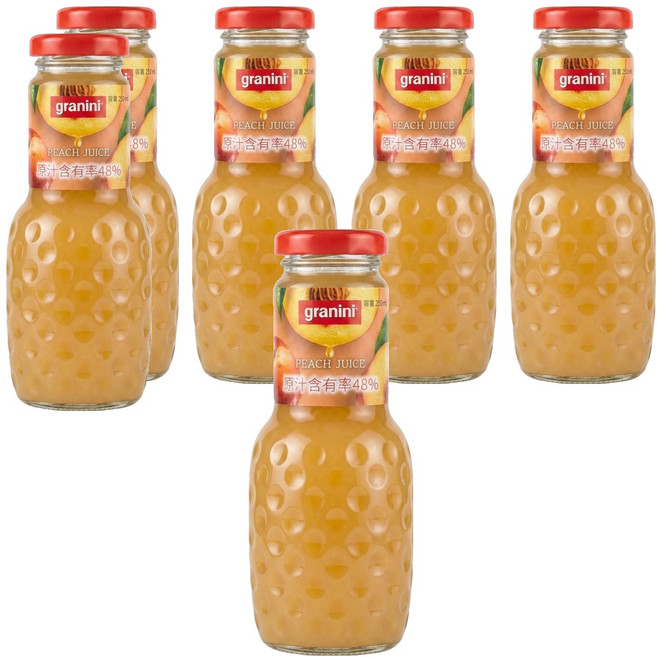 granini 法國酒窩水蜜桃汁, 250ml, 6瓶