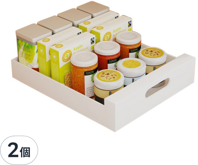 加寬版櫥櫃抽屜式置物架 35cm款, 2個, 白色