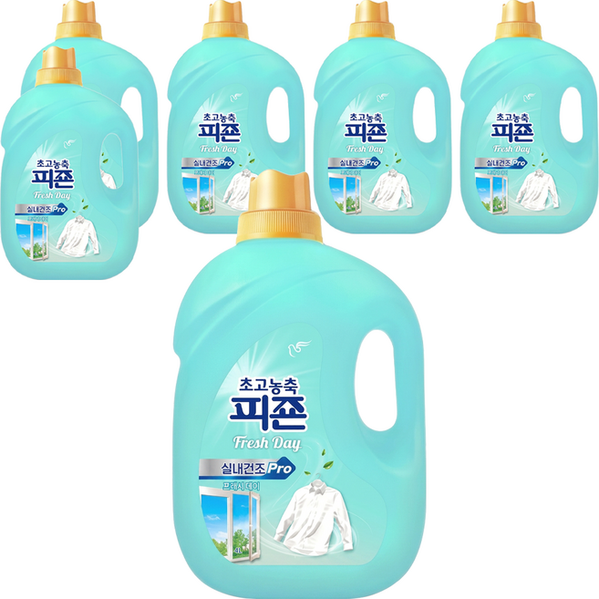 碧珍 Pro 超濃縮室內晾乾衣物柔軟精 清新香氛, 6個, 4L