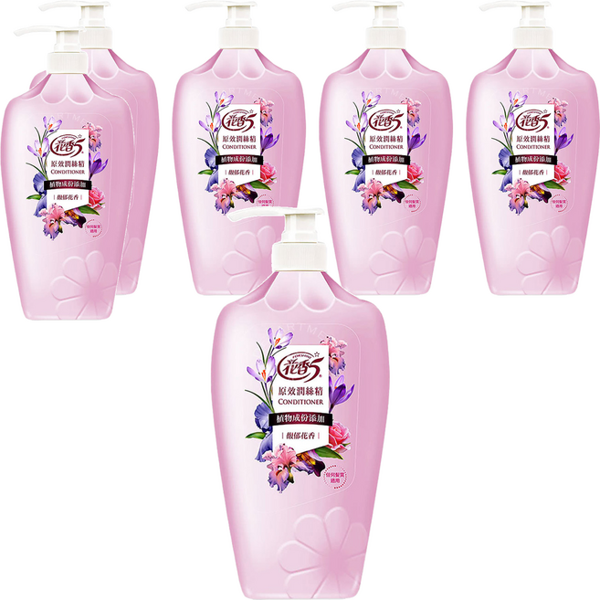 花香5 原效潤絲精 馥郁花香 任何髮質適用, 1.1kg, 6瓶