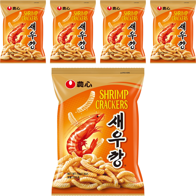 NONGSHIM 農心 蝦味條, 75g, 5包