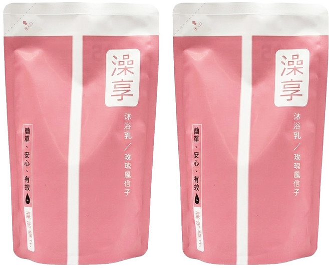 澡享 沐浴乳補充包 玫瑰風信子, 650g, 2包