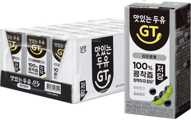 Delicious Soymilk GT 黑豆芝麻鈣, 190ml, 24個