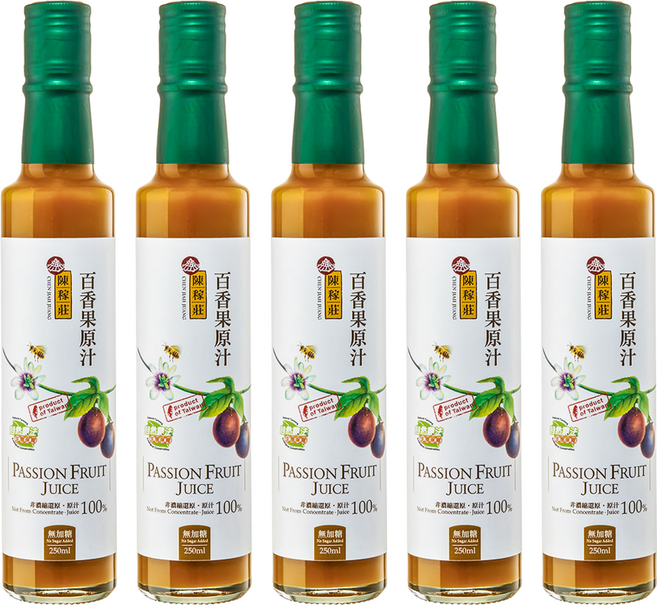 陳稼莊 百香果原汁 無加糖, 250ml, 5瓶