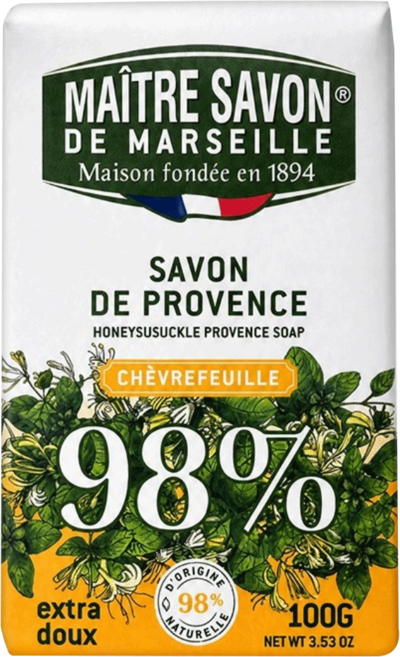 MAITRE SAVON DE MARSEILLE 玫翠思 普羅旺斯植物香氛皂 忍冬, 100g, 1個