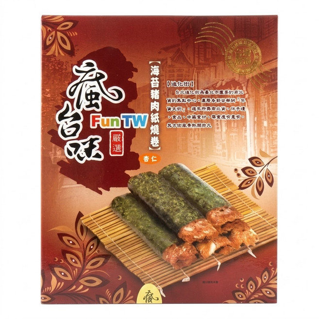 瘋台味 海苔豬肉紙燒卷 杏仁, 60g, 1盒