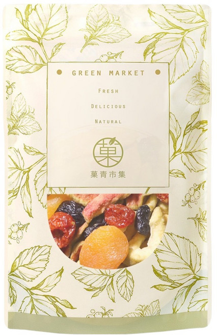 GreenMarket 菓青市集 綜合水果乾 減糖, 210g±5%, 1包