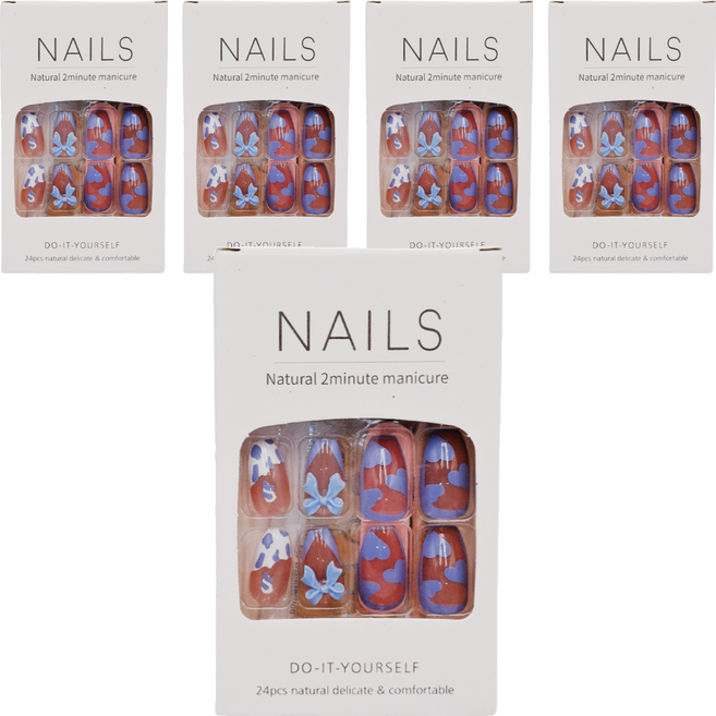 Paula's Nail 寶拉美甲 星月蝴蝶美甲貼片, AP69112, 5盒