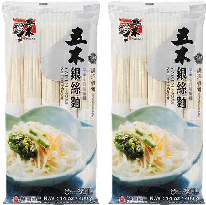 五木 銀絲麵 純素, 400g, 2包