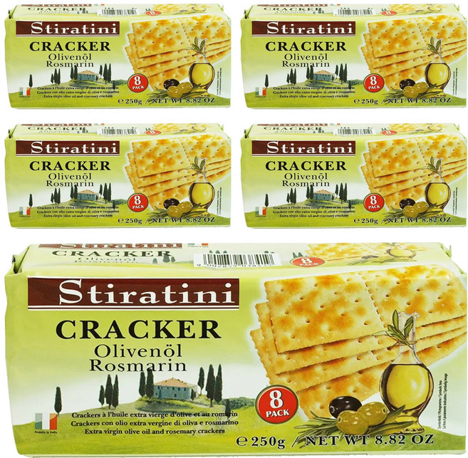 GUNZ Stiratini 橄欖油迷迭香蘇打餅, 250g, 5包