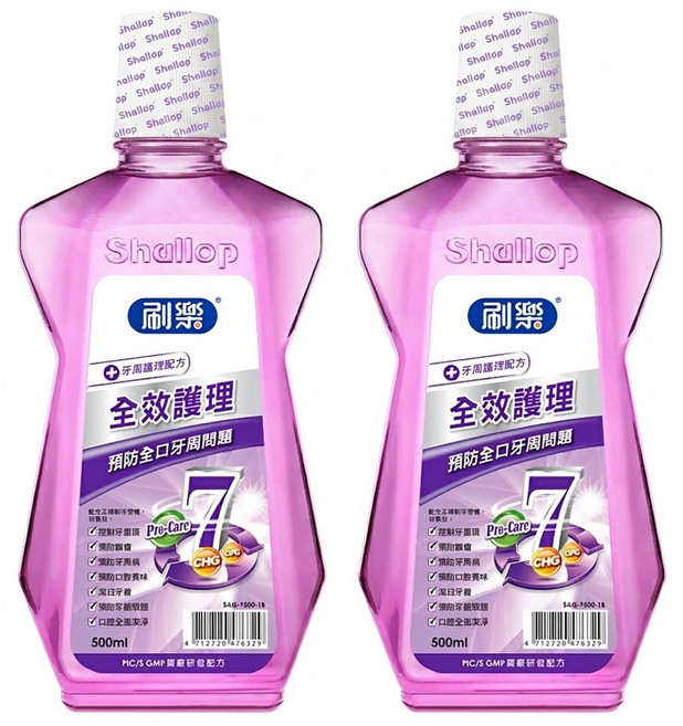 Shallop 刷樂 全效護理漱口水, 500ml, 2瓶