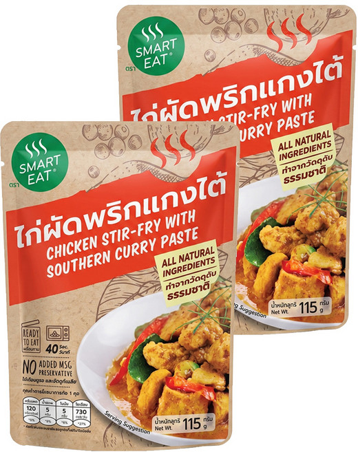 SMART EAT 南方風味即食調理包 咖哩打拋雞肉, 115g, 2包