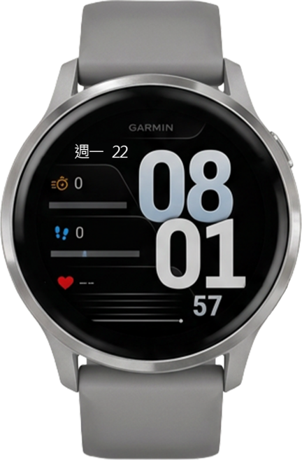 GARMIN VENU 4 GPS智慧腕錶 45mm, 舒適灰, 1.4吋, GPS + 藍牙
