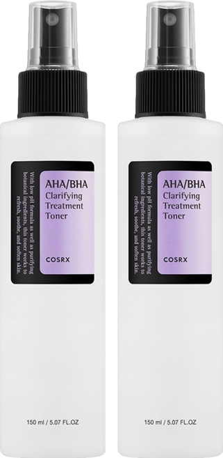 COSRX 修護噴霧化妝水 AHA/BHA Clarifying Treatment Toner, 150ml, 2瓶
