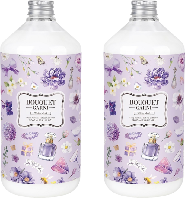 Bouquet Garni 璞珈妮衣物香氛柔軟精 白麝香, 1L, 2瓶