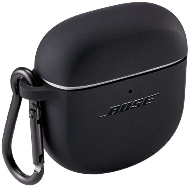 Bose Quietcomfort Earbuds II 充電盒矽膠保護套, SILICONE CASE COVER, 黑色, 1盒