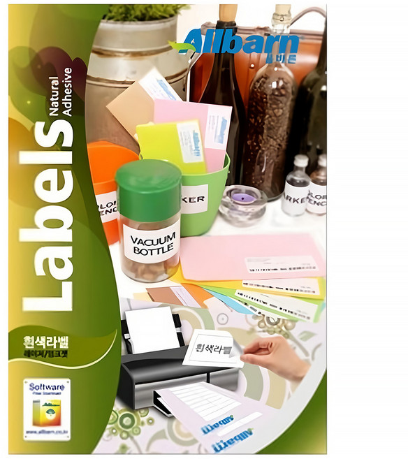 ALLBARN LABEL 白色標籤紙 雷射/噴墨印表機用 4 x 10, 40格, 100張