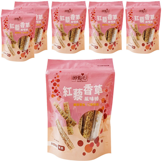 長松食品 紅藜香草風味棒, 120g, 5袋