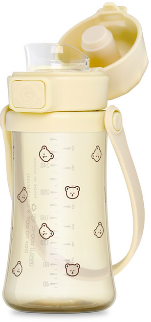 GROSMIMI PPSU Dottcom 幼兒隨行杯, 300ml, 奶油黃, 1個