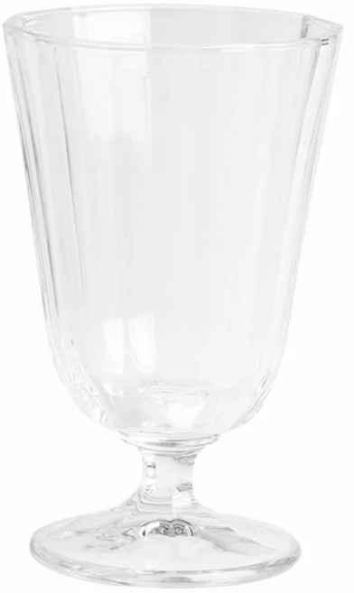 EXCELSA 高腳玻璃杯 直紋 250ml, 1個