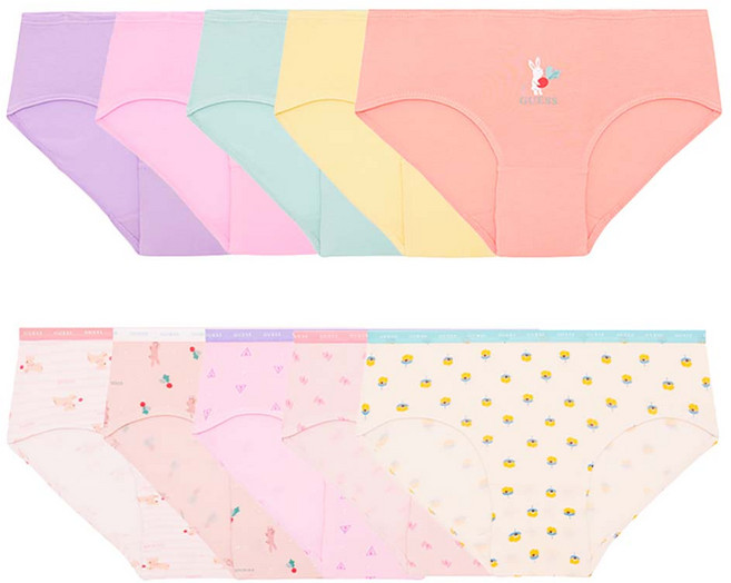 GUESS UNDERWEAR 女童有機三角內褲10件組 1號