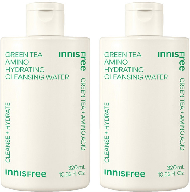 INNISFREE 台灣公司貨 綠茶保濕胺基酸卸妝水, 320ml, 2瓶