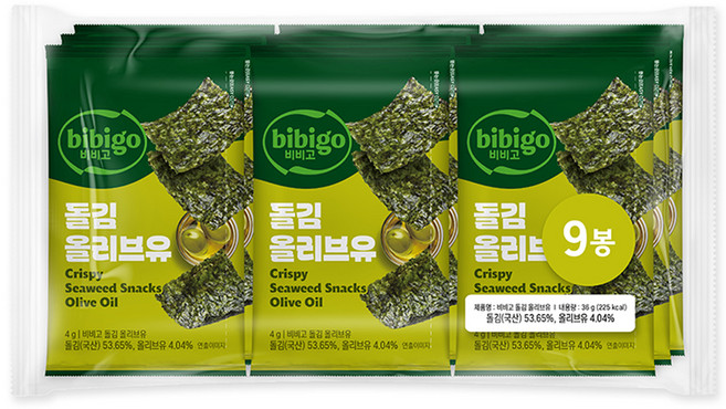 CJ bibigo Olive 石苔, 4g, 9個