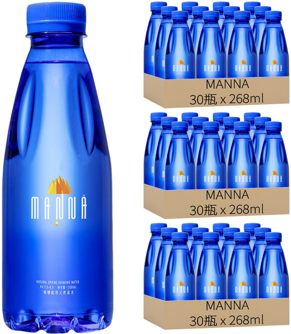 MANNA 天然蘇打礦泉水, 268ml, 90瓶