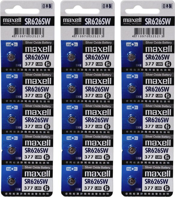 maxell 台灣公司貨 一次性鈕扣型氧化銀電池, 3組, 5顆