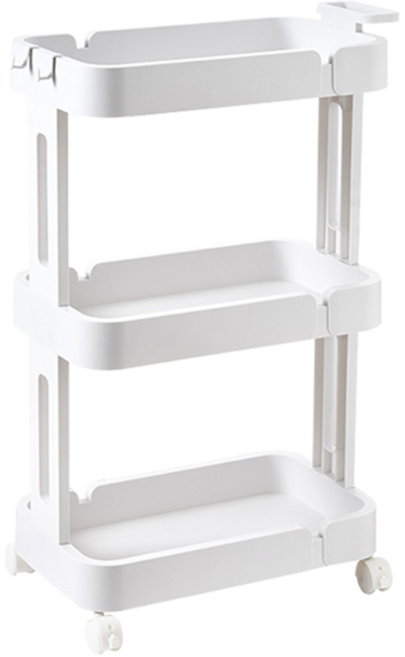 FAmILyLIFE 生活 26cm多功能移動式 3層隙縫置物推車 47 x 26 x 74cm 1780g, 隙縫置物 白色