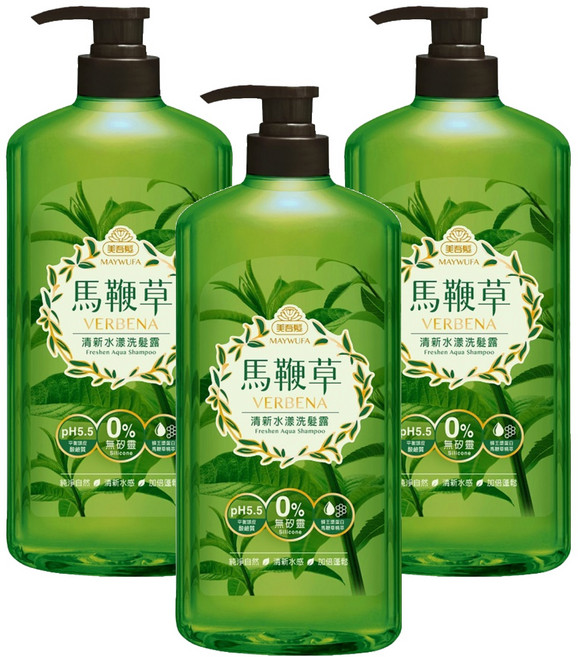 美吾髮 清新水漾洗髮露 馬鞭草, 700ml, 3瓶