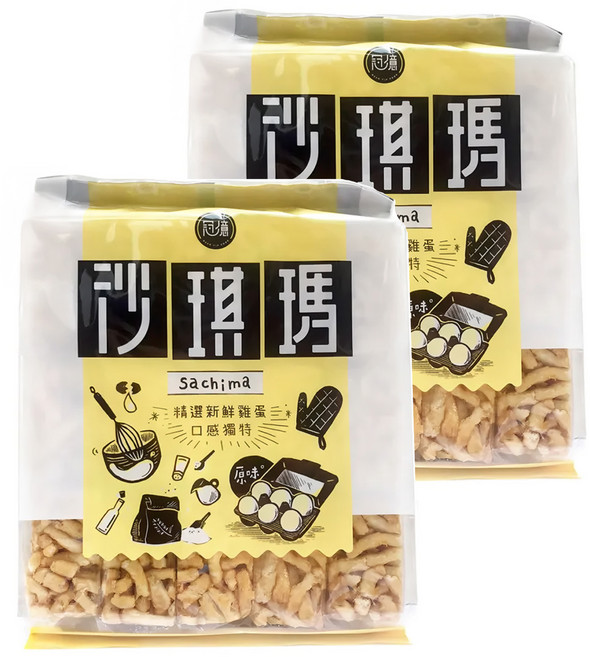 冠億食品 原味沙琪瑪, 300g, 2袋