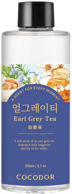 COCODOR 珂珂朵爾 Refill Diffuser補充瓶, Earl Grey Tea 伯爵茶, 200ml, 1瓶