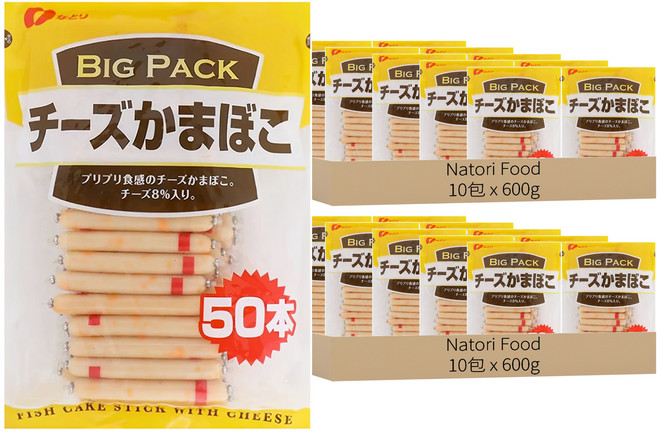 Natori Food 大袋起司魚板棒 50入, 600g, 20袋