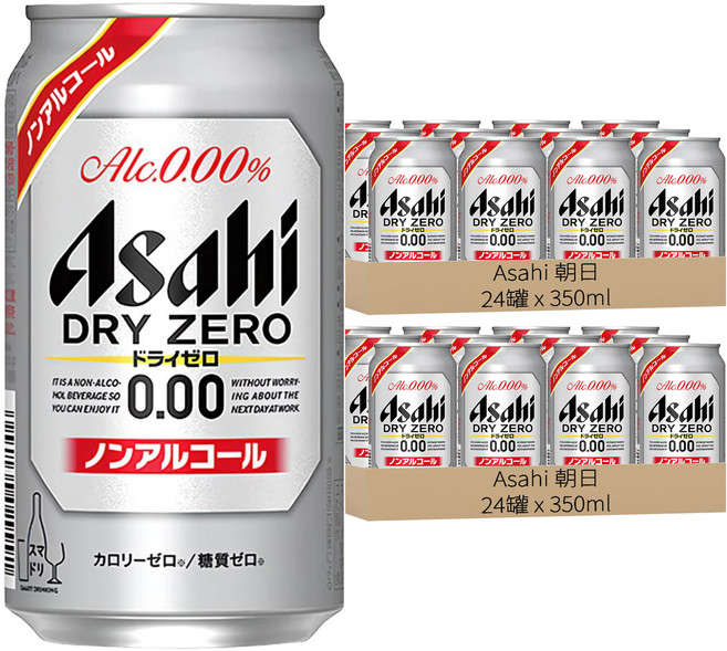 Asahi 朝日 無酒精啤酒風味飲, 48罐, 350ml