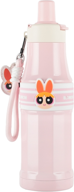 BEDDYBEAR 杯具熊 激浪雙飲保溫杯 316不銹鋼 粉花花, 550ml, 1個, 粉紅色