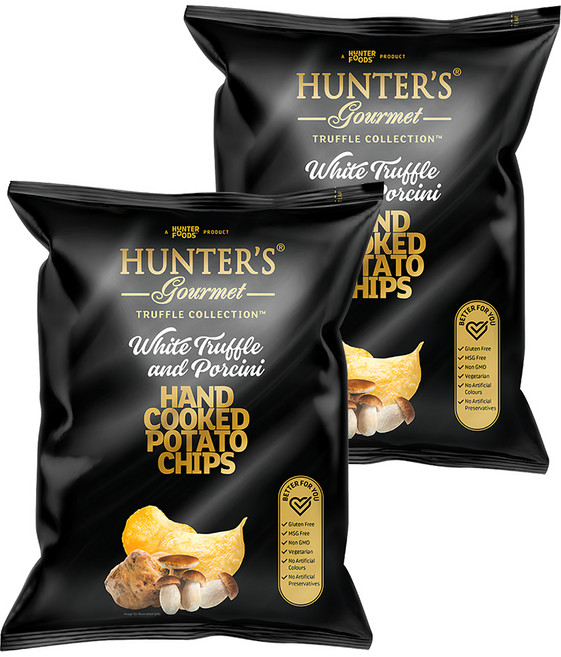 HUNTER'S gourmet 手工洋芋片 白松露&牛肝菌味, 125g, 2包