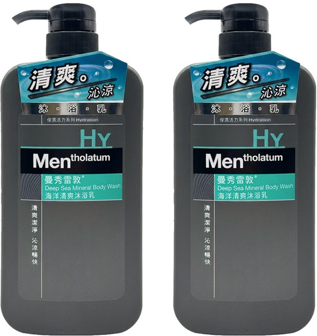 MENTHOLATUM 曼秀雷敦 男士海洋清爽沐浴乳 薄荷, 650ml, 2件