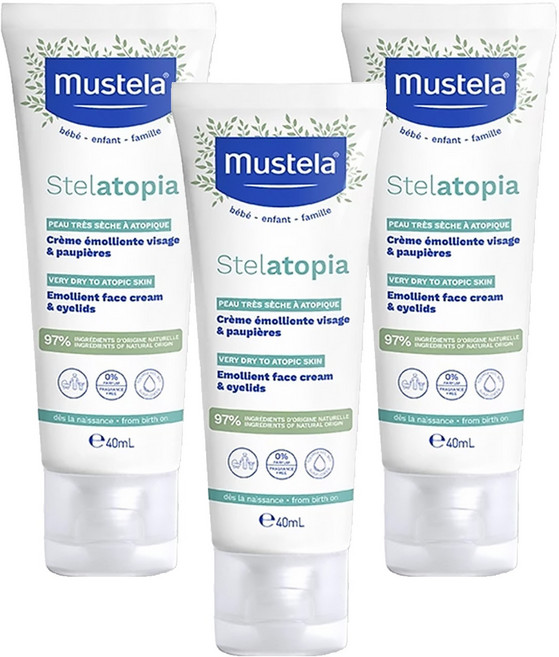 mustela 慕之恬廊 恬廊柔舒面霜, 40ml, 3條