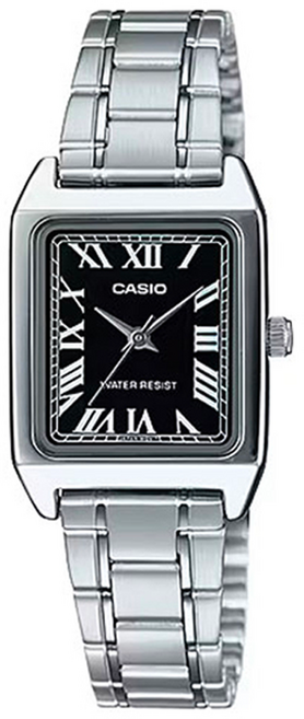 CASIO 卡西歐 生活防水方形金屬指針女錶