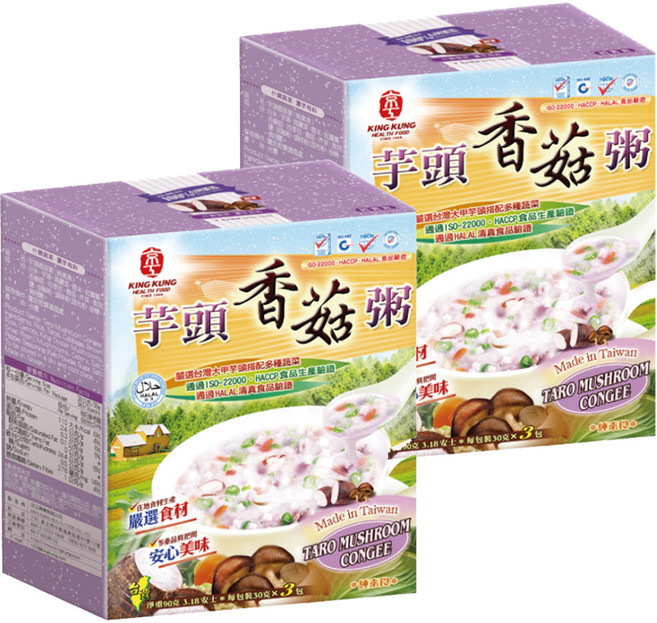 京工 芋頭香菇粥, 90g, 2盒