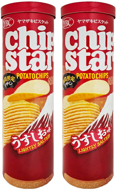 YBC chip star 洋芋片 鹽味, 105g, 2罐