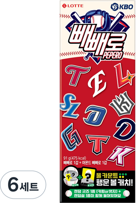 PEPERO KBO 企劃包, 91g, 6套