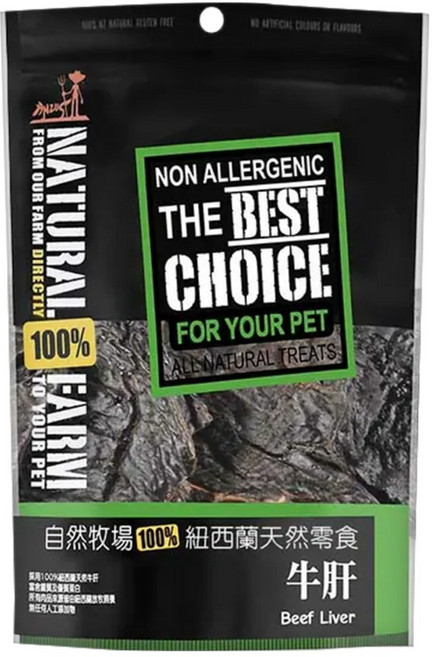 NATURAL FARM 自然牧場 紐西蘭天然零食, 牛肝, 120g, 1包